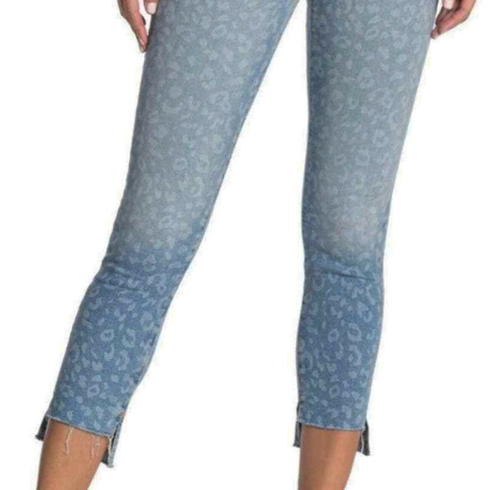 BLACK ORCHID Miranda High Rise Skinny JEANS 29 Step Hem Leopard Blue Denim NEW - Picture 4 of 10
